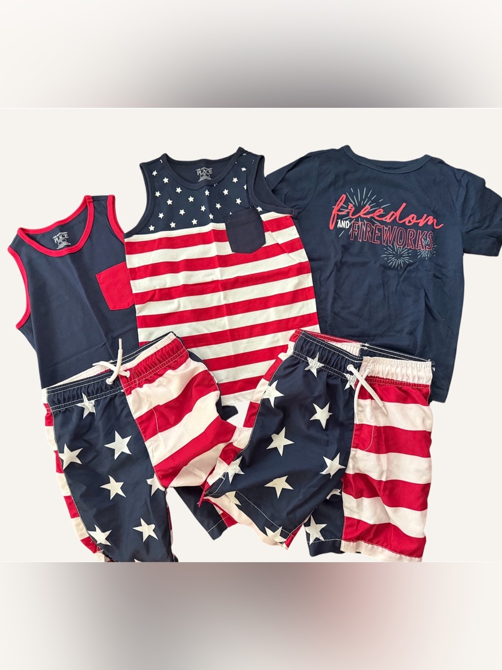 The Children's Place Red, White & Navy Star Stripe Kids' Set